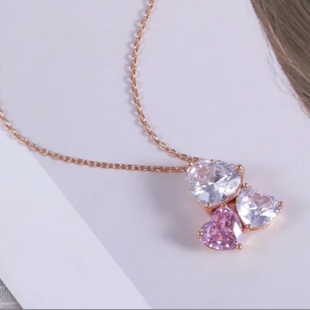 KATE SPADE HEART Cubic Zirconia Pendant Necklace‎ NWT